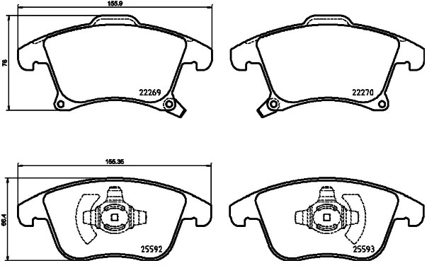 METZGER 1170837 Brake pad set Front Axle, with acoustic wear warning, with anti-squeak plate