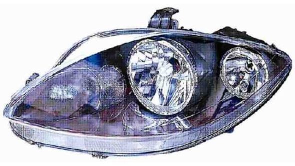 11854302 IPARLUX Headlight SEAT Right, W5W, PY21W, H7/H1, Housing with black interior