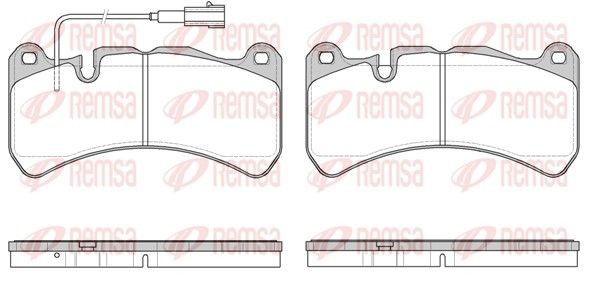 REMSA 1192.11 Brake pad set Front Axle, incl. wear warning contact, with adhesive film