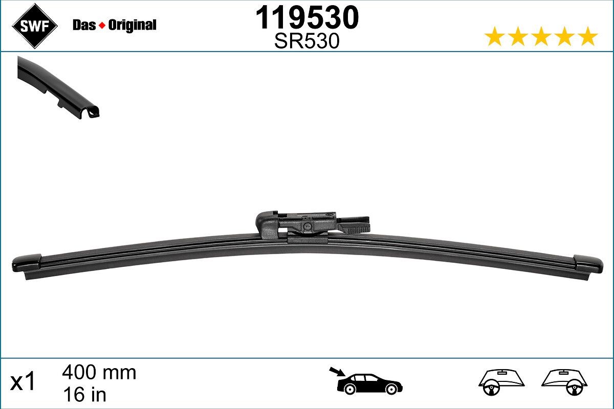 Opel COMBO Windscreen wiper 8889394 SWF 119530 online buy