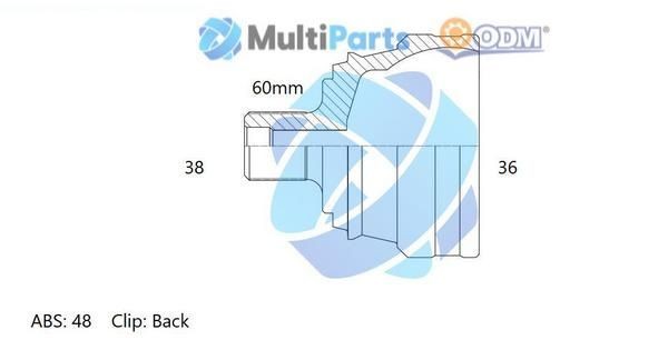 ODM-MULTIPARTS 12-011714 Joint kit, drive shaft 95VW3-BA413-AB