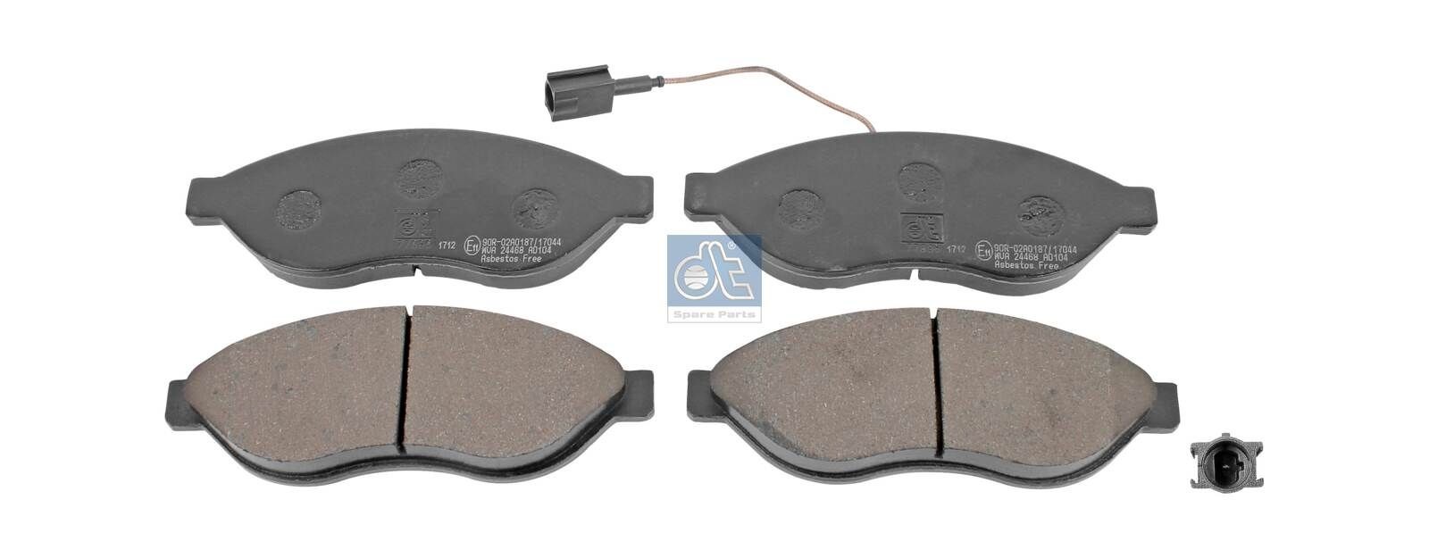DT Spare Parts 12.93100 Brake pad set PEUGEOT experience and price
