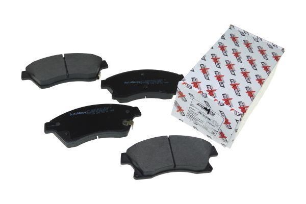 Brake pad set AUTOMEGA with acoustic wear warning - 120073410