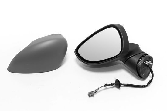 ABAKUS 1214M04 Wing mirror Left, grey, primed, Electric, Convex, for left-hand drive vehicles