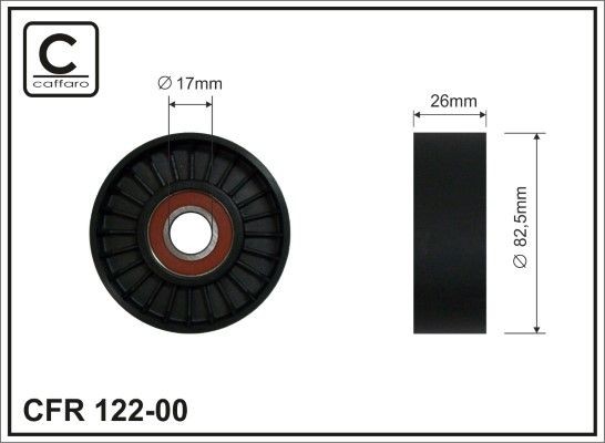 CAFFARO Ø: 83mm Deflection / Guide Pulley, v-ribbed belt 122-00 buy