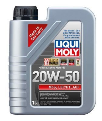 LIQUI MOLY MoS2, Low-Friction 1220 Engine oil 20W-50, 1l, Mineral Oil