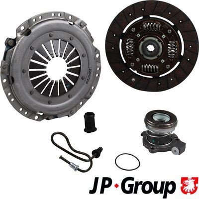 1230407210 JP GROUP Clutch set SAAB with clutch release bearing, 205mm