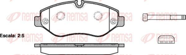 KAWE 1245 00 Brake pad set Front Axle, prepared for wear indicator, with adhesive film, with bolts/screws, with accessories
