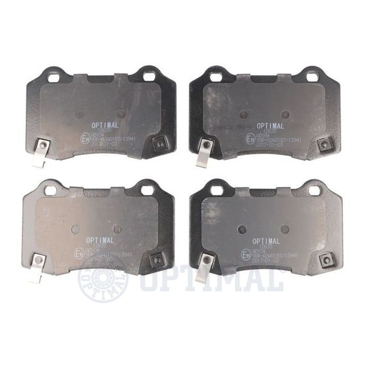 OPTIMAL Rear Axle, with acoustic wear warning Height: 69,2mm, Width: 109,7mm, Thickness: 14,8mm Brake pads 12635 buy