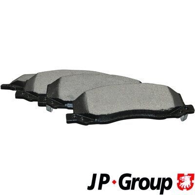 JP GROUP 1263603910 Brake pad set Front Axle, with acoustic wear warning