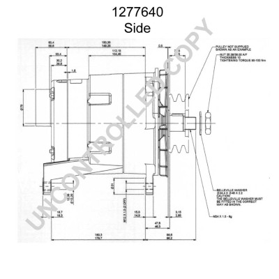 1277640 Alternator 1277640 PRESTOLITE ELECTRIC 24V, 140A, with transistorised regulator