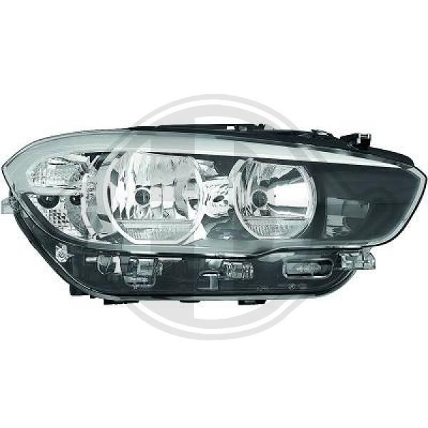DIEDERICHS Left, H7/H7, PY21W, Halogen, 12V, with indicator, with daytime running light (LED), with low beam, with high beam, with position light, for right-hand traffic, Priority Parts, with bulbs, with motor for headlamp levelling Left-hand/Right-hand Traffic: for right-hand traffic Front lights 1281181 buy