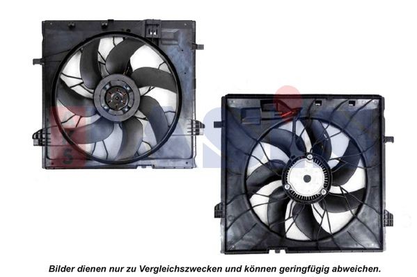 AKS DASIS 128184N Fan, radiator 600W, with radiator fan shroud