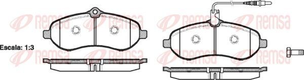 DUCATI SUPERBIKE Bremsbeläge Vorderachse, inkl. Verschleißwarnkontakt, mit Klebefolie, mit Schrauben, mit Zubehör KAWE 129201