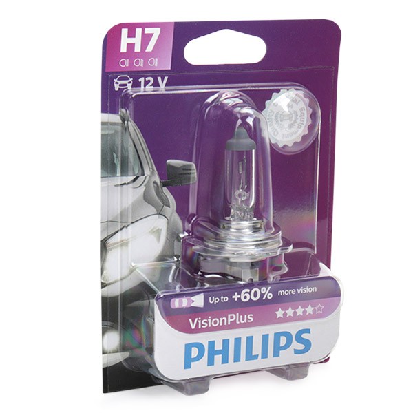 APRILIA CUBE Glühlampe, Fernscheinwerfer H7 12V 55W PX26d, 3000K, Halogen PHILIPS VisionPlus 12972VPB1