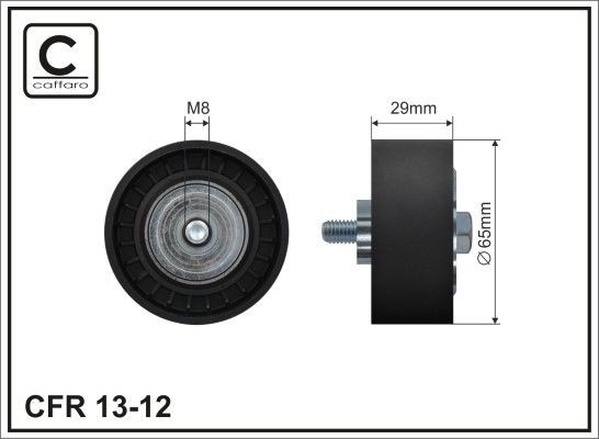 CAFFARO 13-12 Deflection / Guide Pulley, v-ribbed belt