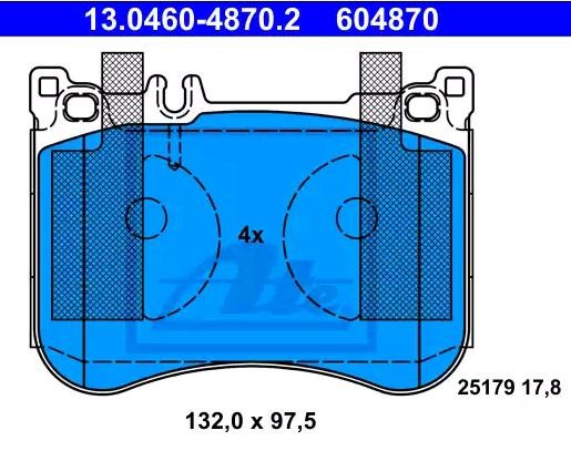 ATE Brake pad kit 13.0460-4870.2