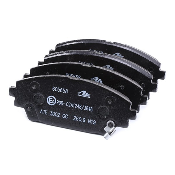 ATE 25876 Disc pads with acoustic wear warning, with accessories