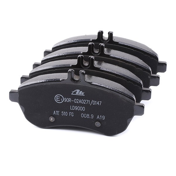 13.0470-9000.2 Set of brake pads LD9000 ATE prepared for wear indicator, excl. wear warning contact, with brake caliper screws, with accessories