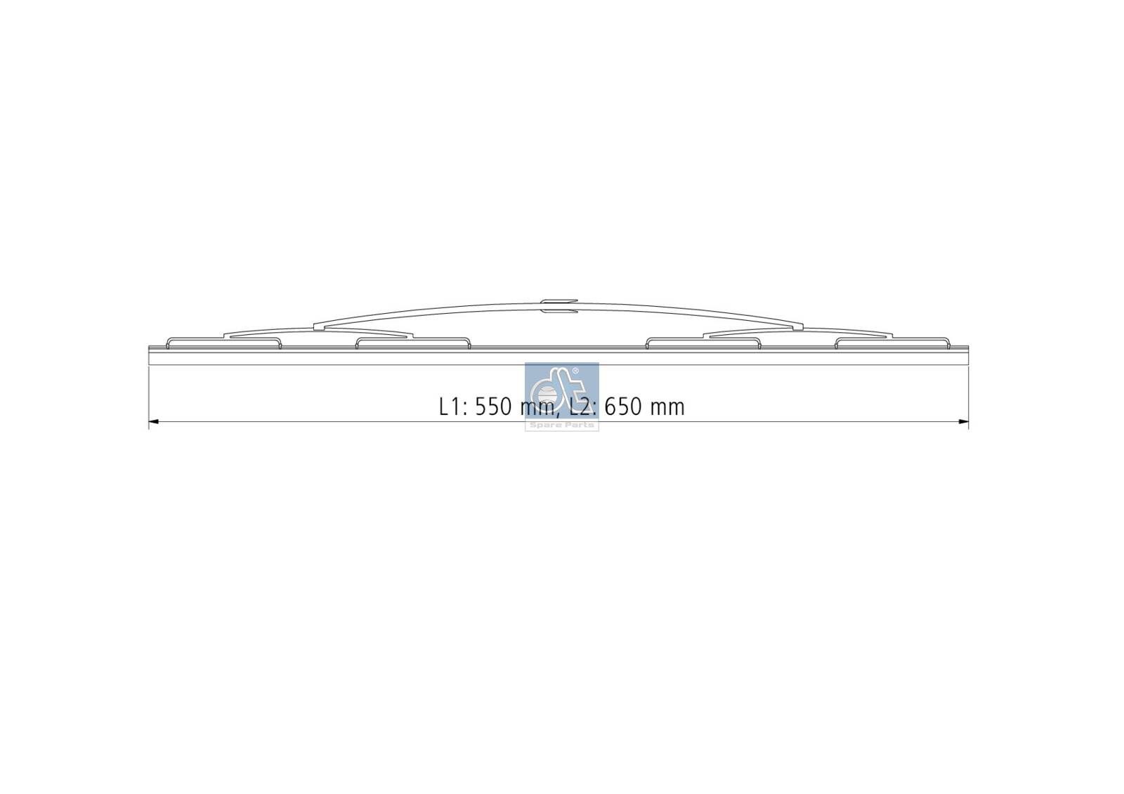 Windscreen wipers DT Spare Parts Standard 550, 650 mm, Standard - 13.98001