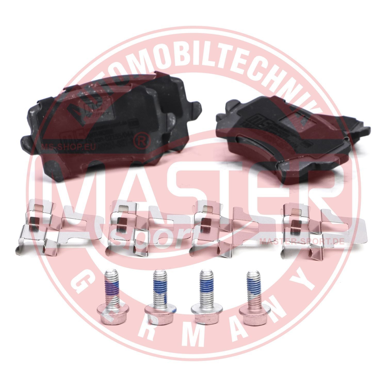 MASTER-SPORT W236027492 Disc pads Rear Axle, excl. wear warning contact, not prepared for wear indicator, with anti-squeak plate