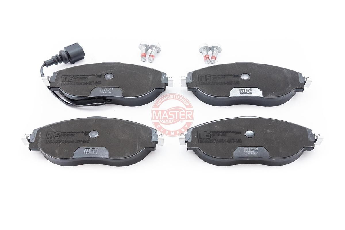 MASTER-SPORT 13046027642N-SET-MS Brake pad set Front Axle, incl. wear warning contact, with anti-squeak plate