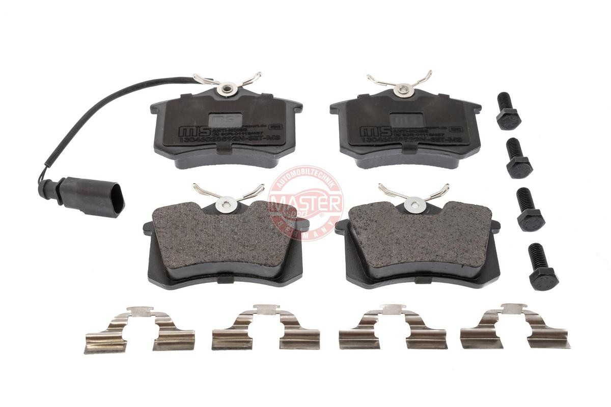 MASTER-SPORT 13046028592N-SET-MS Brake pad set Rear Axle, incl. wear warning contact, with anti-squeak plate