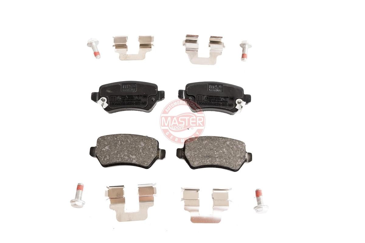 MASTER-SPORT 13046028682N-SET-MS Brake pad set Rear Axle, with acoustic wear warning, with anti-squeak plate