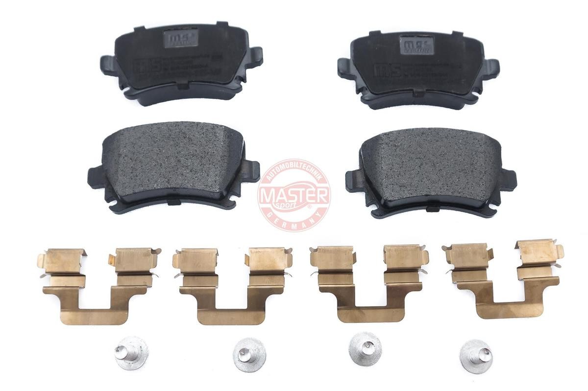 MASTER-SPORT 13046028802N-SET-MS Brake pad set Rear Axle, prepared for wear indicator, excl. wear warning contact, with anti-squeak plate