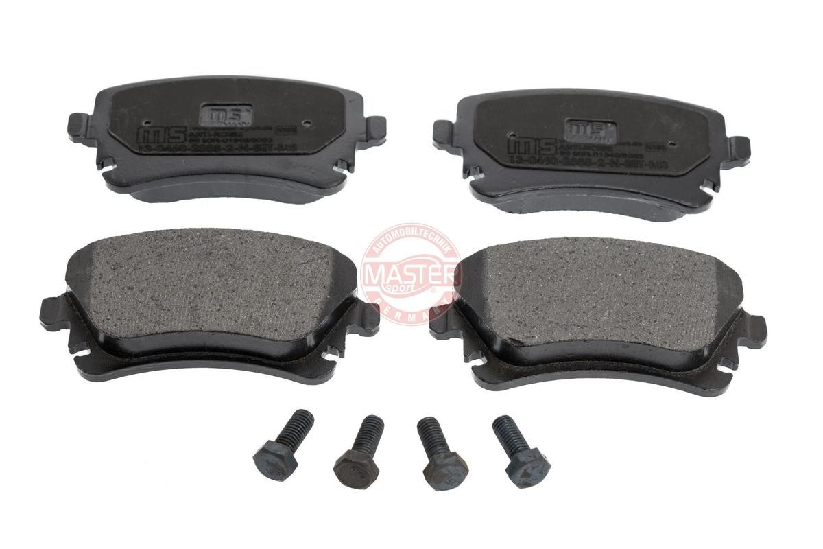 13046028882N-SET-MS MASTER-SPORT Brake pad set AUDI Rear Axle, prepared for wear indicator, excl. wear warning contact, with anti-squeak plate