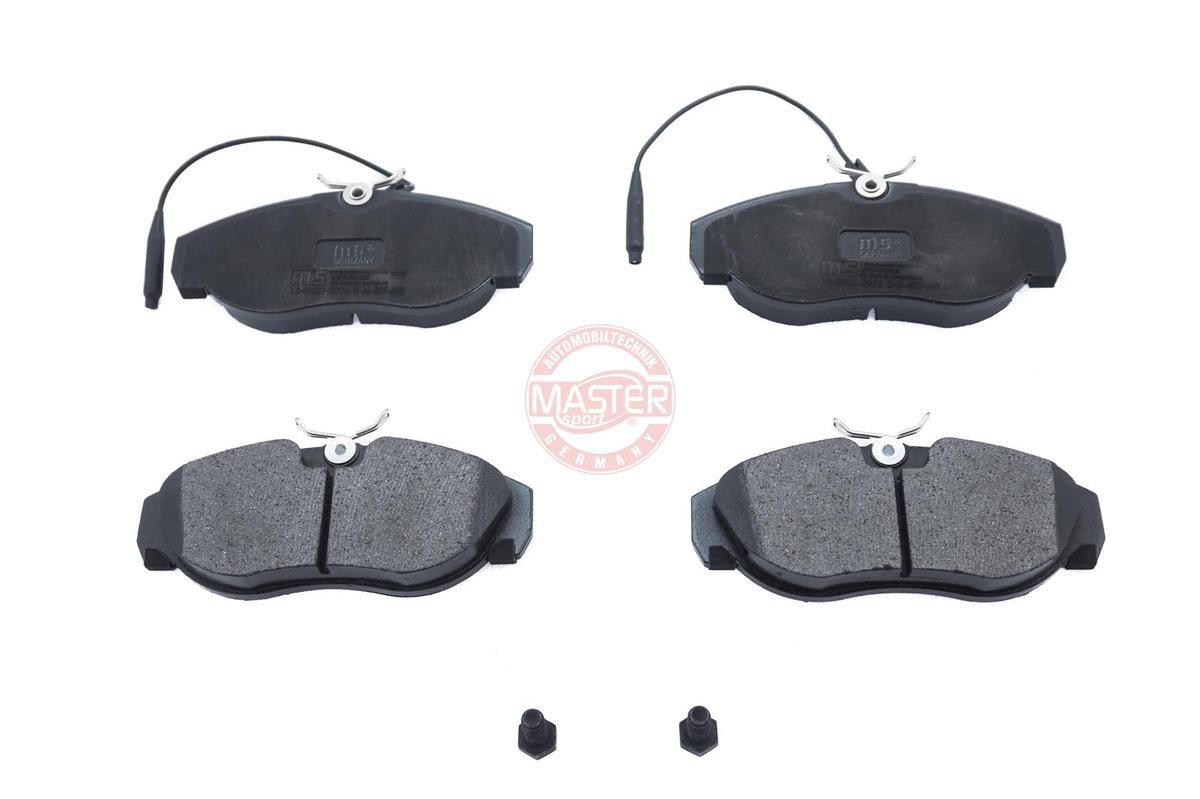 MASTER-SPORT 13046029762N-SET-MS Brake pad set Front Axle, incl. wear warning contact, with anti-squeak plate