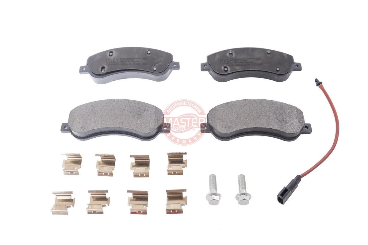 MASTER-SPORT 13046038342N-SET-MS Brake pad set Front Axle, incl. wear warning contact, with anti-squeak plate