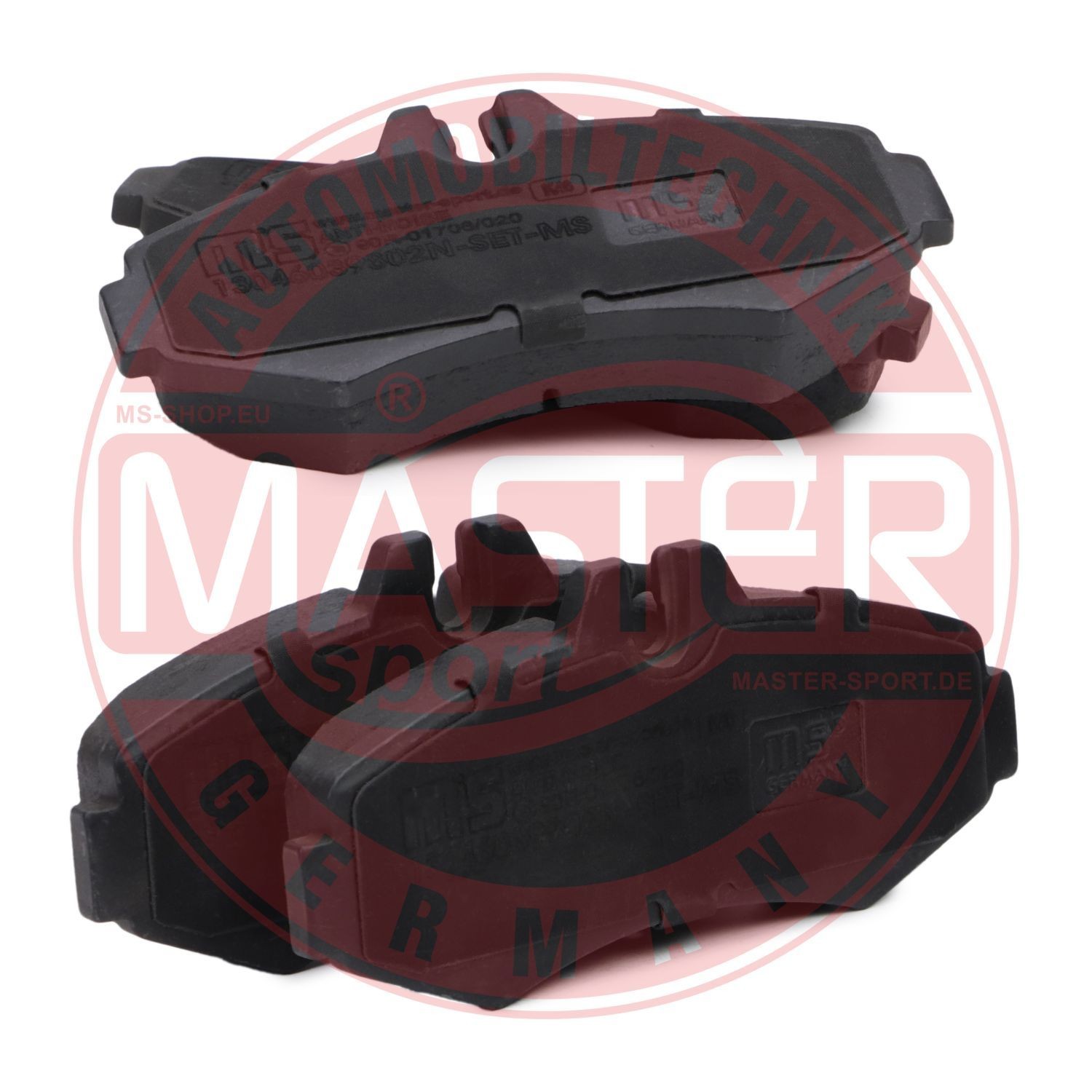 MASTER-SPORT AB236039802 Disc pads Front Axle, prepared for wear indicator, excl. wear warning contact, with anti-squeak plate