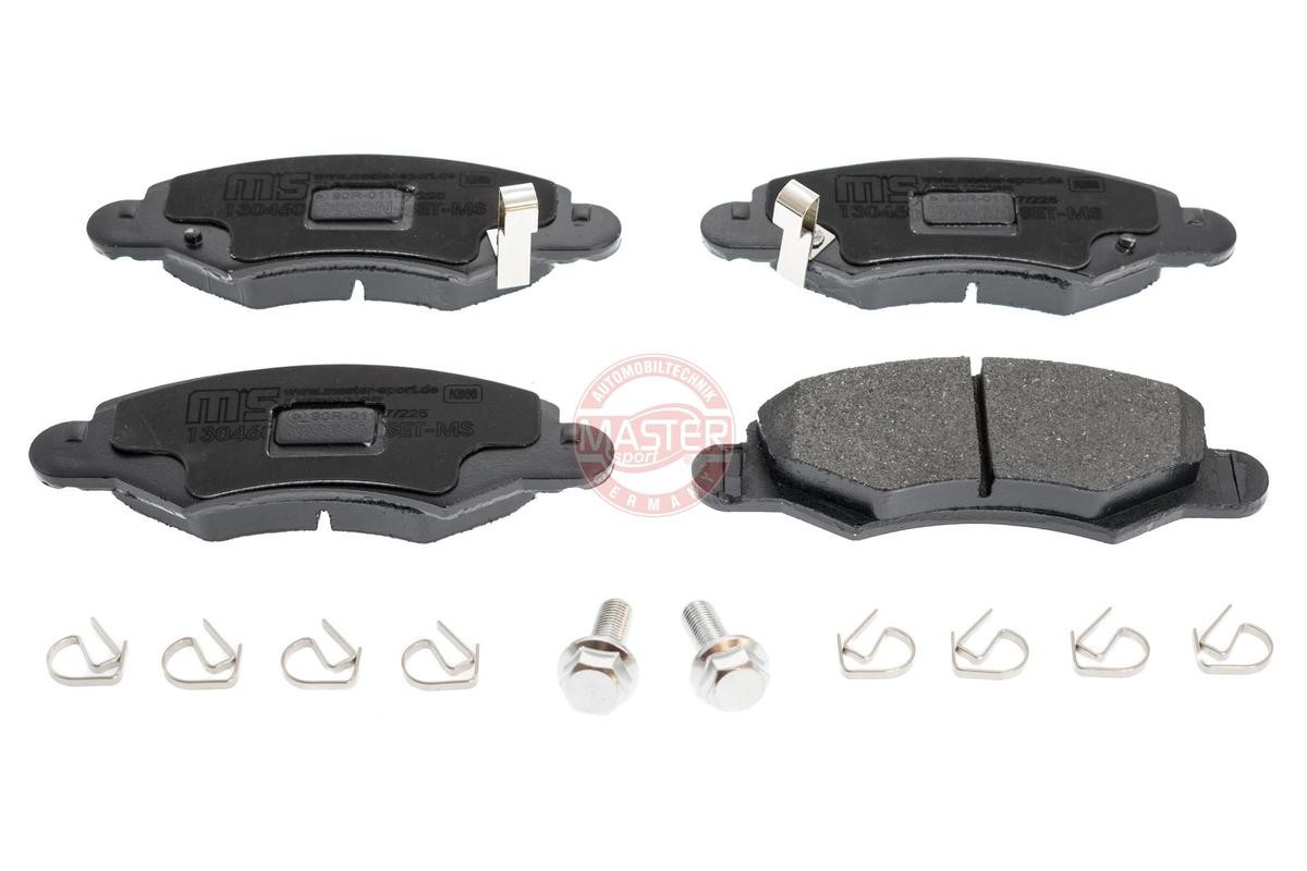 13046039952N-SET-MS MASTER-SPORT Brake pad set SUBARU Front Axle, with acoustic wear warning, with anti-squeak plate
