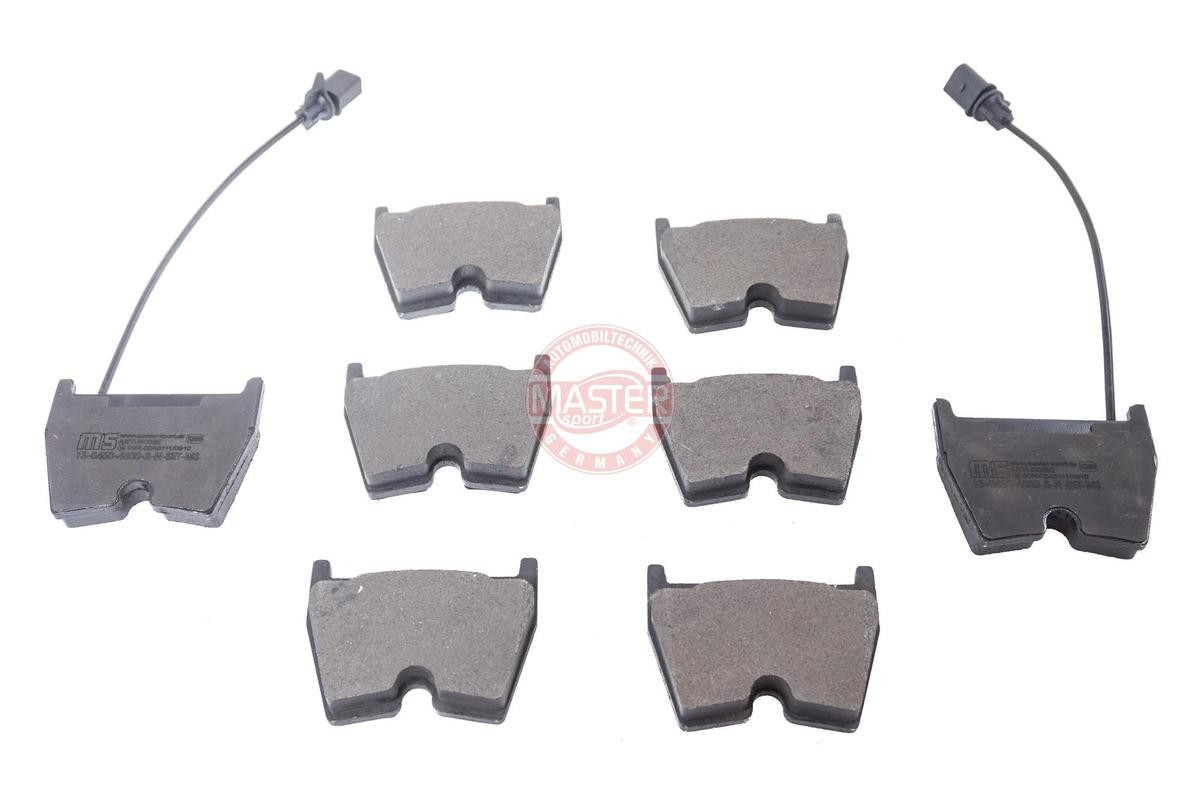 MASTER-SPORT 13046048002N-SET-MS Brake pad set Front Axle, incl. wear warning contact, with anti-squeak plate