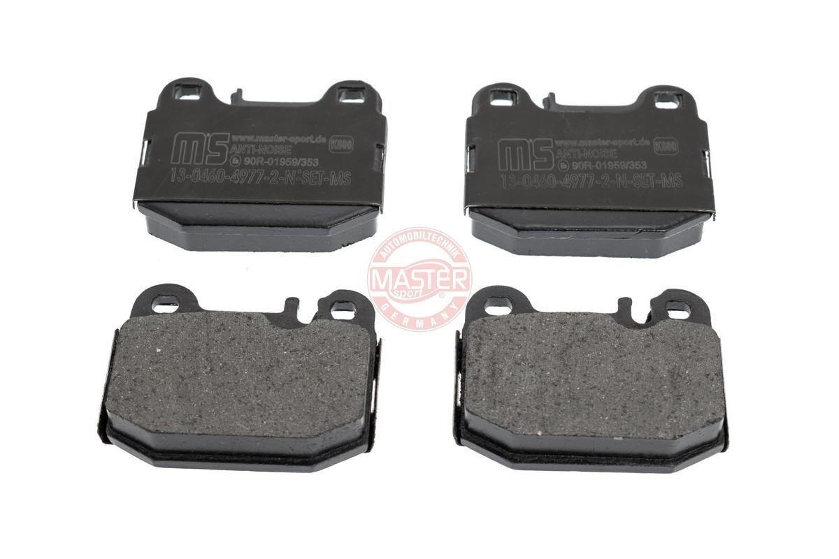 23157 MASTER-SPORT Rear Axle, prepared for wear indicator, excl. wear warning contact, with anti-squeak plate Height: 65,4mm, Width: 77mm, Thickness: 15,8mm Brake pads 13046049772N-SET-MS buy