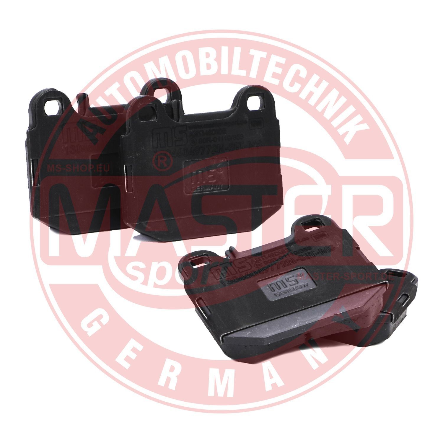 MASTER-SPORT AB236049772 Disc pads Rear Axle, prepared for wear indicator, excl. wear warning contact, with anti-squeak plate
