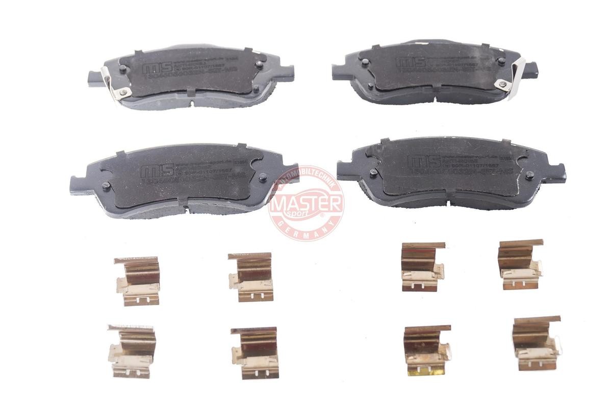 MASTER-SPORT 13046056032N-SET-MS Brake pad set Front Axle, with acoustic wear warning, with anti-squeak plate