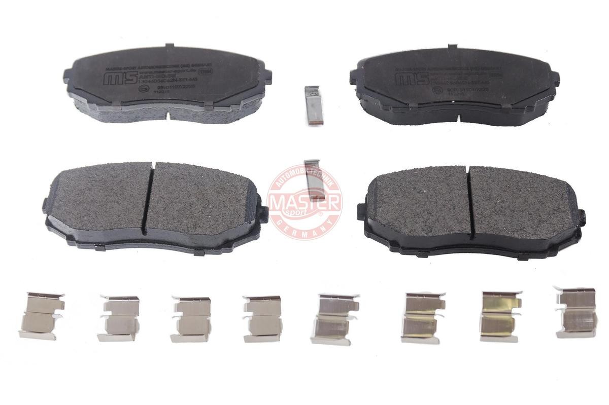 MASTER-SPORT 13046056062N-SET-MS Brake pad set Front Axle, with acoustic wear warning, with anti-squeak plate