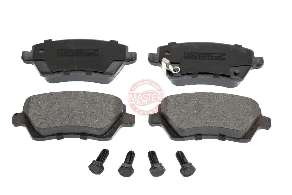 MASTER-SPORT 13046057002N-SET-MS Brake pad set Front Axle, with acoustic wear warning, with anti-squeak plate