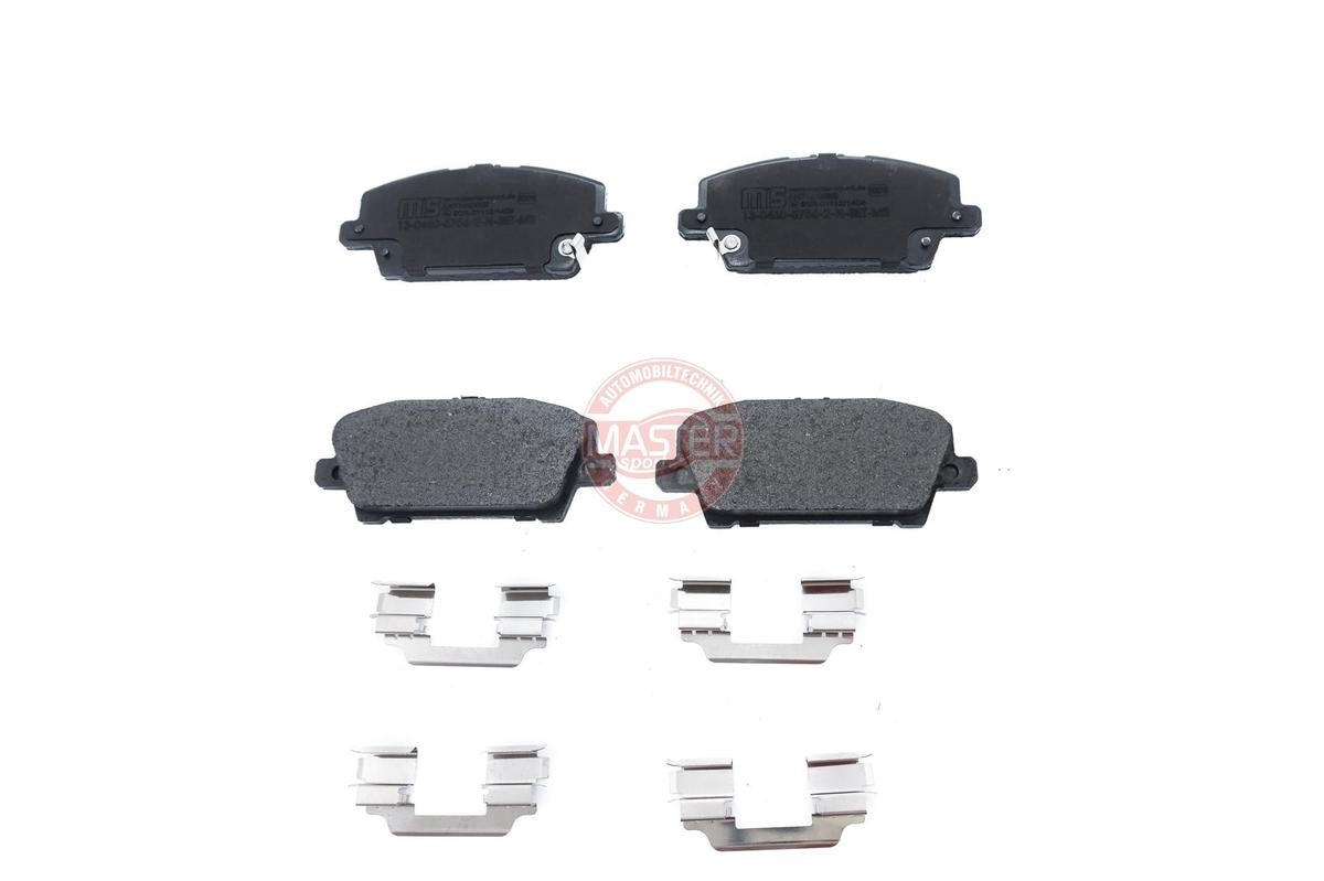 236057562 MASTER-SPORT Front Axle, with acoustic wear warning, with anti-squeak plate Height: 55,6mm, Width: 132mm, Thickness: 17,4mm Brake pads 13046057562N-SET-MS buy
