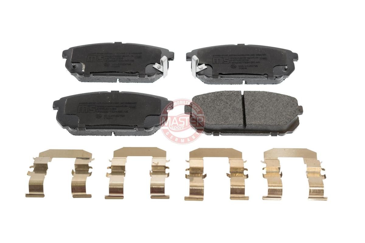 MASTER-SPORT 13046057732N-SET-MS Brake pad set Rear Axle, with acoustic wear warning, with anti-squeak plate