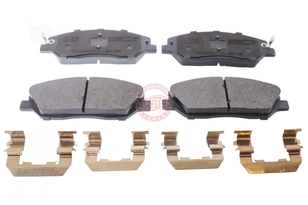 MASTER-SPORT 13046057772N-SET-MS Brake pad set Front Axle, with acoustic wear warning, with anti-squeak plate