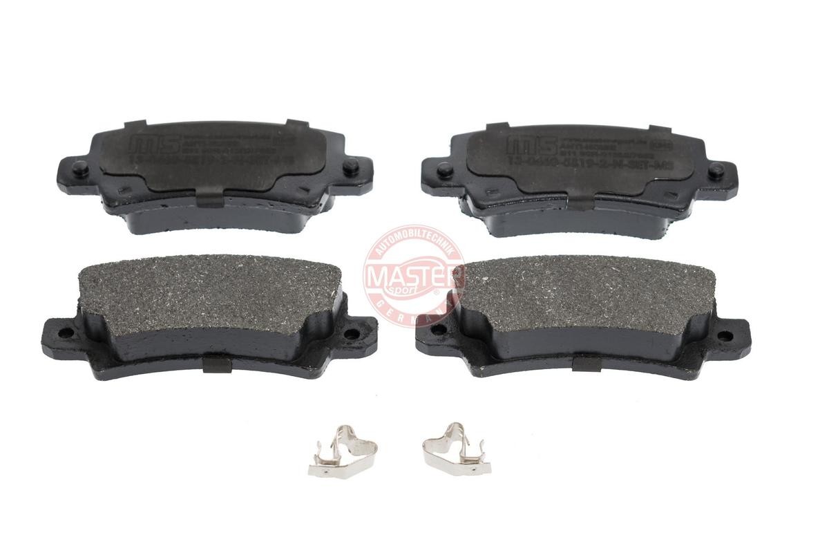 MASTER-SPORT 13046058192N-SET-MS Brake pad set Rear Axle, with acoustic wear warning, with anti-squeak plate