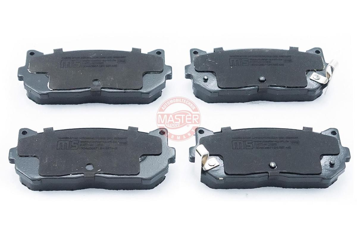 MASTER-SPORT 13046058712N-SET-MS Brake pad set Rear Axle, with acoustic wear warning, with anti-squeak plate