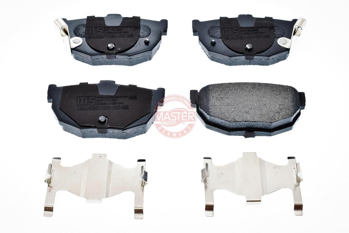 MASTER-SPORT 13046058742N-SET-MS Brake pad set Rear Axle, with acoustic wear warning, with anti-squeak plate