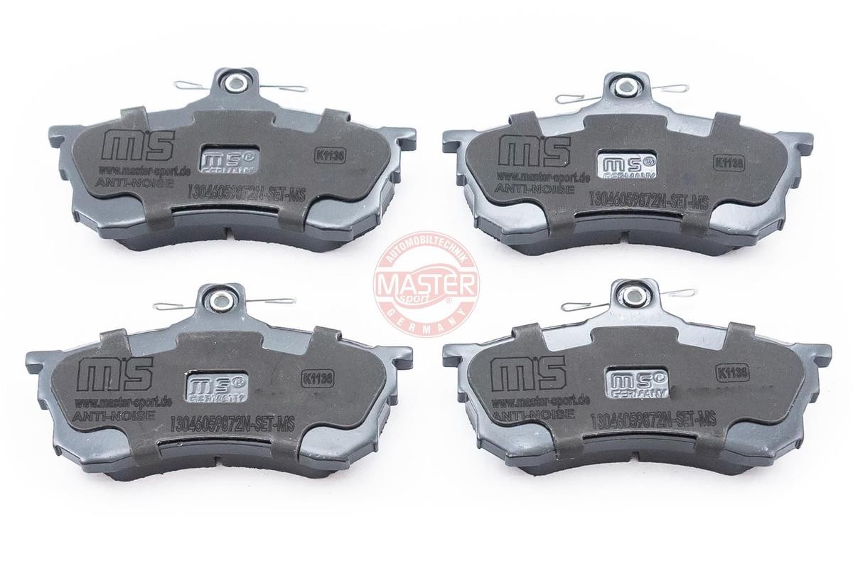 MASTER-SPORT 13046059872N-SET-MS Brake pad set Front Axle, excl. wear warning contact, with anti-squeak plate