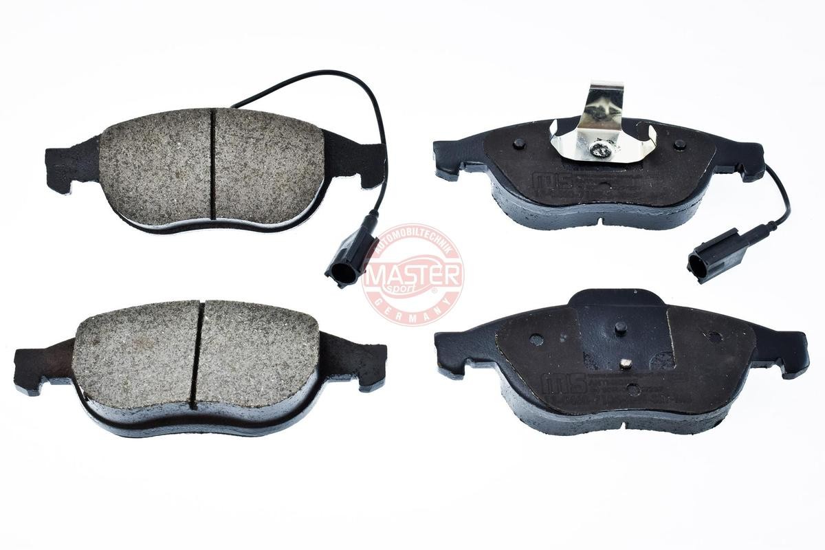 MASTER-SPORT 13046071052N-SET-MS Brake pad set Front Axle, incl. wear warning contact, with anti-squeak plate