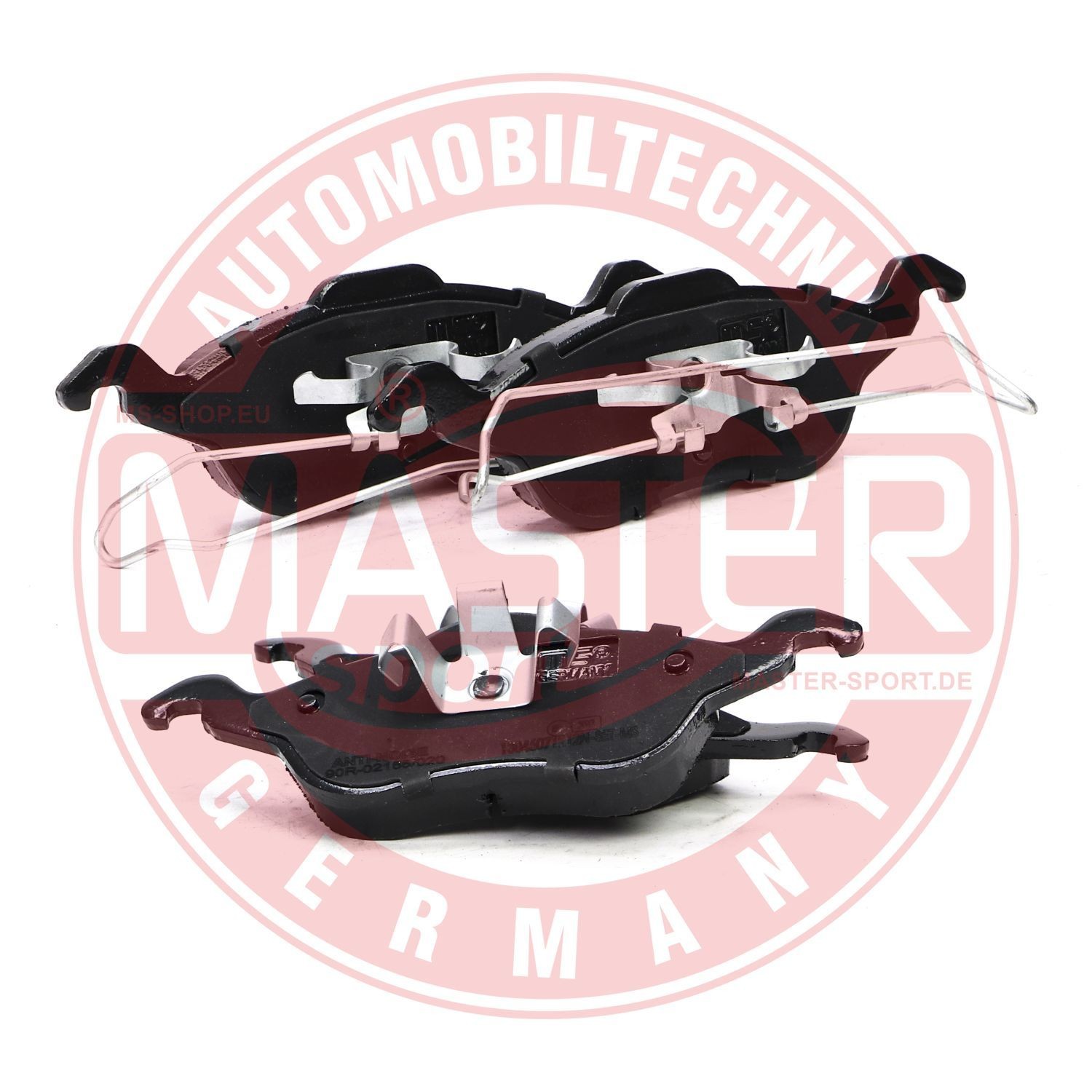MASTER-SPORT 23155 Disc pads Front Axle, excl. wear warning contact, not prepared for wear indicator, with anti-squeak plate