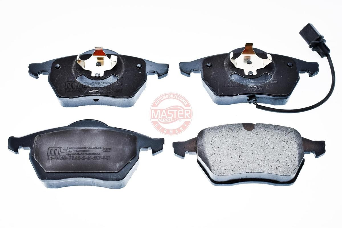 MASTER-SPORT 13046071432N-SET-MS Brake pad set Front Axle, incl. wear warning contact, with anti-squeak plate